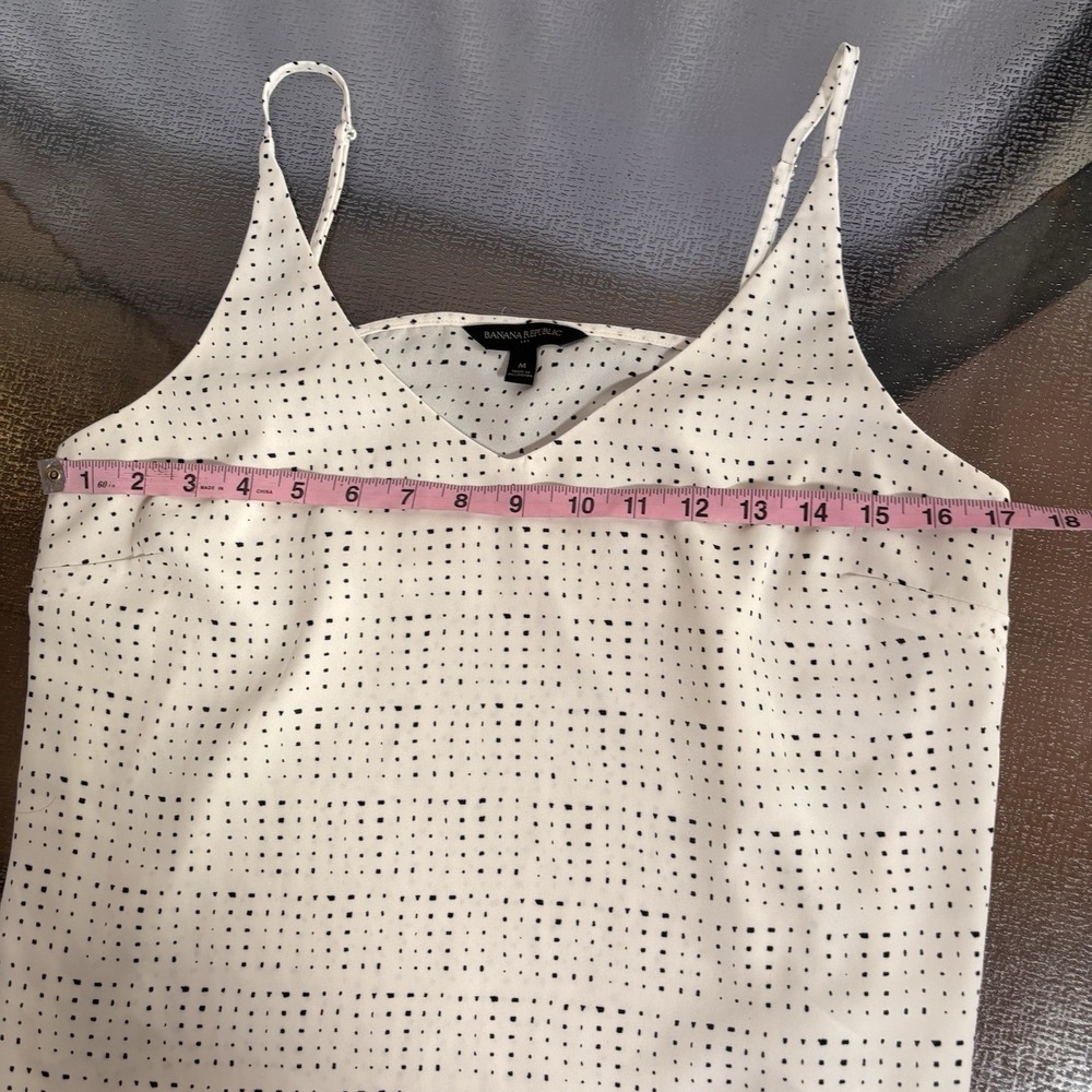 Banana Republic Polka Dot Tank Top Womens Medium Modern Classic Layer Office - Picture 4 of 7